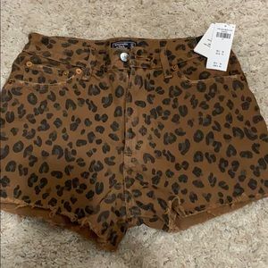 Leopard print shorts